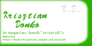 krisztian donko business card